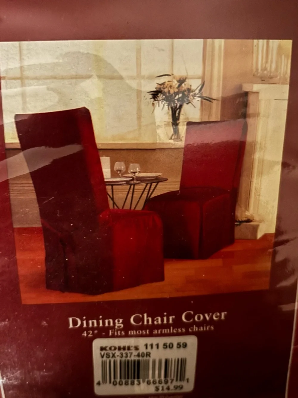 6 St. Nicholas Square Burgundy Dining Chair Covers burgundy New Elegant Dining